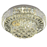 Lustra LED cu Telecomanda Crystal 3 Tipuri de Lumini Diametru 40cm 100W Crom